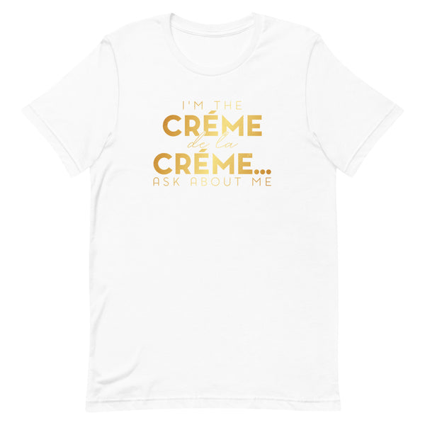 Crème Short-Sleeve Unisex T-Shirt (White)